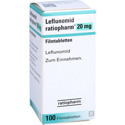 Abbildung: Leflunomid ratiopharm 20 mg Filmtabletten 100 St, Filmtabletten PZN 06456729