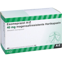 Abbildung: Esomeprazol AbZ 40 mg magensaftresistent Hartkapseln 60 St, Kapseln magensaftresistent PZN 06465384
