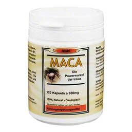 Abbildung: Maca Kapseln 850 mg Macawurzelpulv.a.Ökoanbau Kapseln, 120 St PZN 06465993