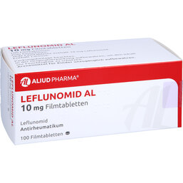 Abbildung: Leflunomid AL 10 mg Filmtabletten 100 St, Filmtabletten PZN 06466656