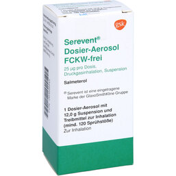Abbildung: Serevent Fckw frei 120 Hub Dosieraerosol 1 St, Dosieraerosol PZN 06468945