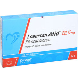 Abbildung: Losartan Atid 12,5mg Filmtabletten 21 St, Filmtabletten PZN 06474578