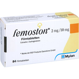 Abbildung: Femoston 2 / 10 mg Filmtabletten 84 St, Filmtabletten PZN 06474704
