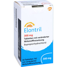 Abbildung: Elontril 300 mg Tabletten 30 St, Tablette mit veränderter Wirkstofffreisetzung PZN 06474756
