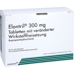 Abbildung: Elontril 300 mg Tabletten 3X30 St, Tablette mit veränderter Wirkstofffreisetzung PZN 06474762
