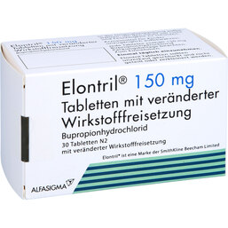 Abbildung: Elontril 150 mg Tabletten 30 St, Tablette mit veränderter Wirkstofffreisetzung PZN 06474779