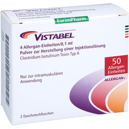 Abbildung: Vistabel 2x4 Allergan Einh.0,1ml Trockensubstanz ohne Lösungsmittel 1 P, Pulver zur Herstellung einer Injektionslösung PZN 06475862