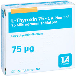 Abbildung: L-Thyroxin 75 1A Pharma Tabletten 50 St, Tabletten PZN 06488675