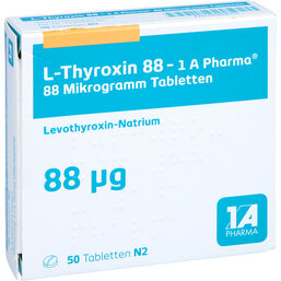 Abbildung: L-Thyroxin 88 1A Pharma Tabletten 50 St, Tabletten PZN 06488712