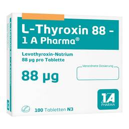 Abbildung: L-Thyroxin 88 1A Pharma Tabletten 100 St, Tabletten PZN 06488729