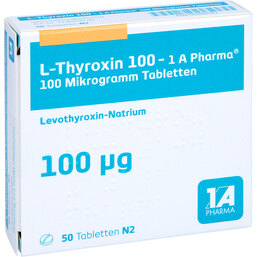 Abbildung: L-Thyroxin 100 1A Pharma Tabletten 50 St, Tabletten PZN 06488787