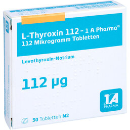 Abbildung: L-Thyroxin 112 1A Pharma Tabletten 50 St, Tabletten PZN 06488882