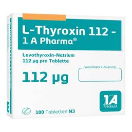 Abbildung: L-Thyroxin 112 1A Pharma Tabletten 100 St, Tabletten PZN 06488899