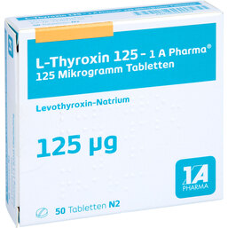 Abbildung: L-Thyroxin 125 1A Pharma Tabletten 50 St, Tabletten PZN 06488907
