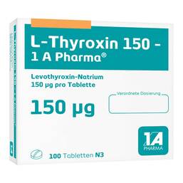 Abbildung: L-Thyroxin 150 1A Pharma Tabletten 100 St, Tabletten PZN 06488942