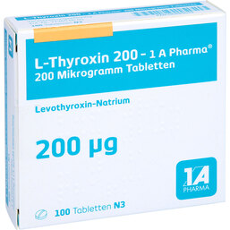 Abbildung: L-Thyroxin 200 1A Pharma Tabletten 100 St, Tabletten PZN 06489019