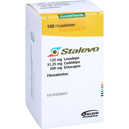 Abbildung: Stalevo 125 mg / 31,25 mg / 200 mg Filmtabletten 100 St, Filmtabletten PZN 06492091