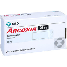 Abbildung: Arcoxia 90 mg Filmtabletten 20 St, Filmtabletten PZN 06498768