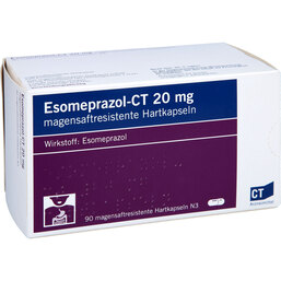 Abbildung: Esomeprazol-CT 20 mg magensaftresistent Hartkapseln 90 St, Kapseln magensaftresistent PZN 06499029
