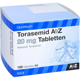 Abbildung: Torasemid AbZ 20 mg Tabletten 100 St, Tabletten PZN 06551971