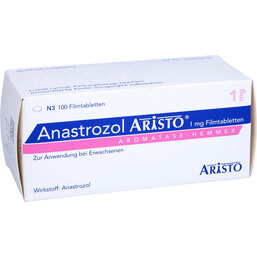 Abbildung: Anastrozol Aristo 1 mg Filmtabletten 100 St, Filmtabletten PZN 06552634