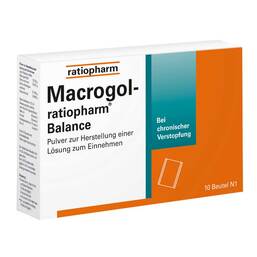 Abbildung: Macrogol ratiopharm Balance Pulver zur H.e.Lösung zum Einnehmen Pulver zur Herstellung einer Lösung zum Einnehmen, 10 St PZN 06553094