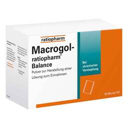Abbildung: Macrogol ratiopharm Balance Pulver zur H.e.Lösung zum Einnehmen Pulver zur Herstellung einer Lösung zum Einnehmen, 30 St PZN 06553102