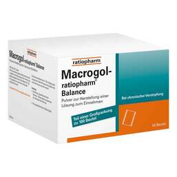 Abbildung: Macrogol ratiopharm Balance Pulver zur H.e.Lösung zum Einnehmen Pulver zur Herstellung einer Lösung zum Einnehmen, 100 St PZN 06553125