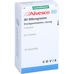 Abbildung: Alvesco 80 µg 120 Hub Dosieraerosol 1 St, Dosieraerosol PZN 06562101