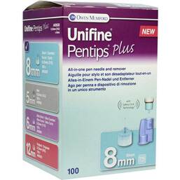 Abbildung: Unifine Pentips plus 8 mm 31 G Kanüle 100 St, Kanüle PZN 06562756 