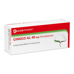 Abbildung: GINKGO AL 40 mg Filmtabletten Filmtabletten, 60 St PZN 06565074