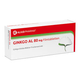 Abbildung: GINKGO AL 80 mg Filmtabletten Filmtabletten, 60 St PZN 06565128
