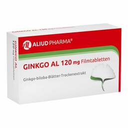 Abbildung: GINKGO AL 120 mg Filmtabletten Filmtabletten, 120 St PZN 06565163