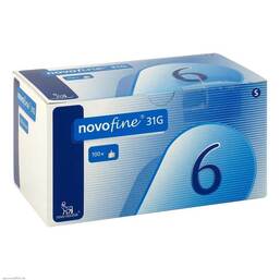 Abbildung: Novofine 6 Kanülen 0,25x6 mm 31 G 100 St, Kanüle PZN 06567848