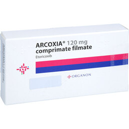 Abbildung: Arcoxia 120 mg Filmtabletten 28 St, Filmtabletten PZN 06571637