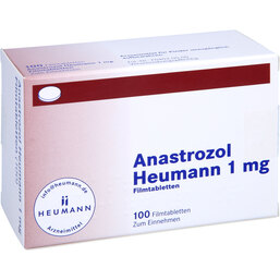 Abbildung: Anastrozol Heumann 1 mg Filmtabletten 100 St, Filmtabletten PZN 06571904