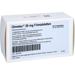 Abbildung: Olmetec 20 mg Filmtabletten 98 St, Filmtabletten PZN 06572789