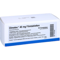 Abbildung: Olmetec 40 mg Filmtabletten 98 St, Filmtabletten PZN 06572826