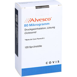 Abbildung: Alvesco 80 µg 120 Hub Dosieraerosol 1 St, Dosieraerosol PZN 06573837