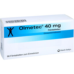 Abbildung: Olmetec 40 mg Filmtabletten 98 St, Filmtabletten PZN 06574570