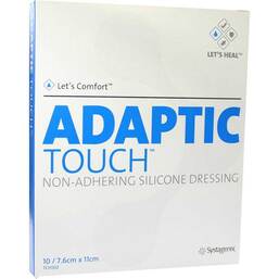 Abbildung: Adaptic Touch 7,6x11cm Non Adher.Sil.D.Wundgaze 10 St, Wundgaze PZN 06579900