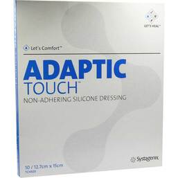 Abbildung: Adaptic Touch 12,7x15cm Non Adher.Sil.D.Wundgaze 10 St, Wundgaze PZN 06579917