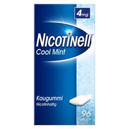 Abbildung: Nicotinell Kaugummi Cool Mint 4 mg Kaugummi, 96 St PZN 06580375