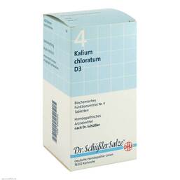 Abbildung: Biochemie DHU 4 Kalium chloratum D 3 Tabletten Tabletten, 420 St PZN 06584025