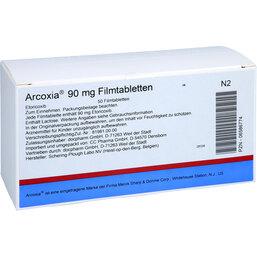 Abbildung: Arcoxia 90 mg Filmtabletten 50 St, Filmtabletten PZN 06586774