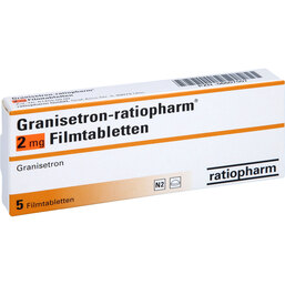 Abbildung: Granisetron ratiopharm 2 mg Filmtabletten 5 St, Filmtabletten PZN 06607507