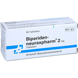 Abbildung: Biperiden neuraxpharm 2 mg Tabletten 30 St, Tabletten PZN 06616558