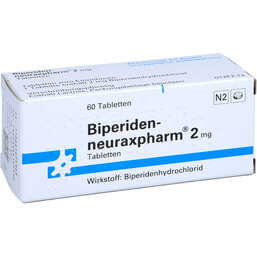 Abbildung: Biperiden neuraxpharm 2 mg Tabletten 60 St, Tabletten PZN 06616759
