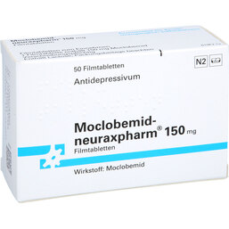 Abbildung: Moclobemid neuraxpharm 150 mg Filmtabletten 50 St, Filmtabletten PZN 06620838