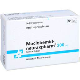 Abbildung: Moclobemid neuraxpharm 300 mg Filmtabletten 20 St, Filmtabletten PZN 06621430